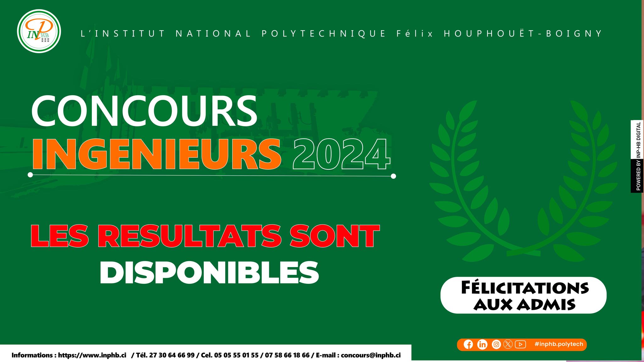 affiche résultats concours ingénieur